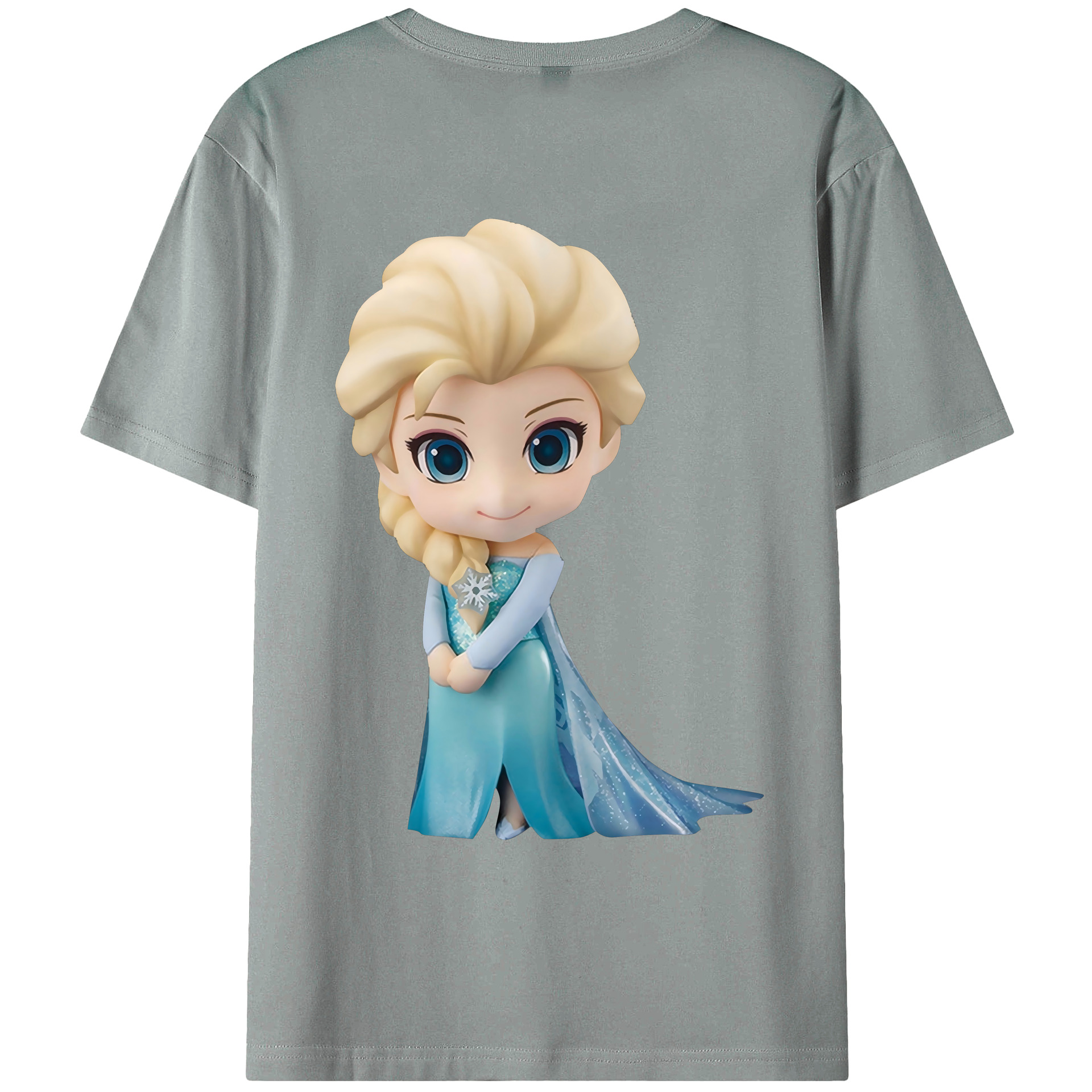 （画像用） アナと雪の女王 アンナ エルサ Frozen Anna Elsa 綿100％ メンズ半袖Tシャツ（バックプリント） 通気性